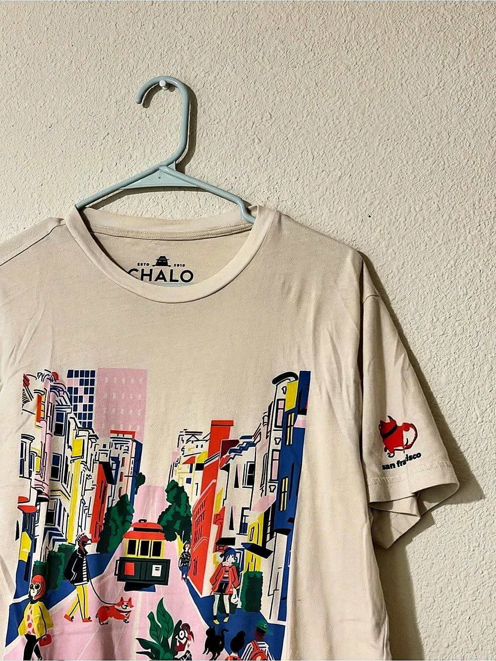 CHALO Graphic Short Sleeve Tee in Cream